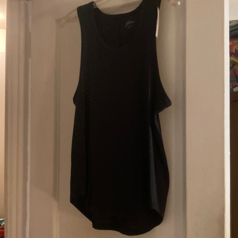 NWT J. Crew Black Scoop Neck Sleeveless Tank
